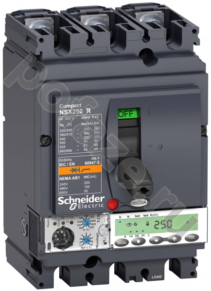 Автоматический выключатель стационарный Schneider Electric Compact NS630 3П 160А 200кА (IP30)