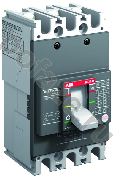 Автоматический выключатель стационарный ABB A1A 125 TMF 3П 125А 10кА F F (IP20)