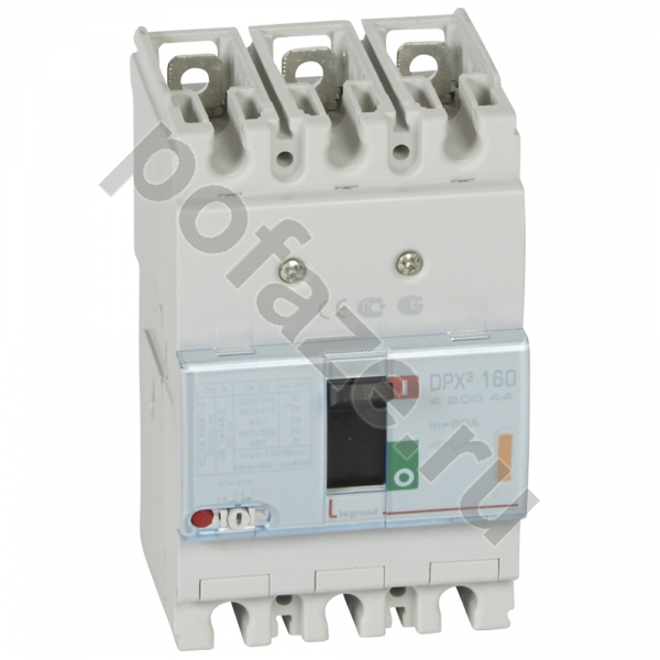 Автоматический выключатель стационарный Legrand DPX3 160 3П 80А 25кА (IP30)