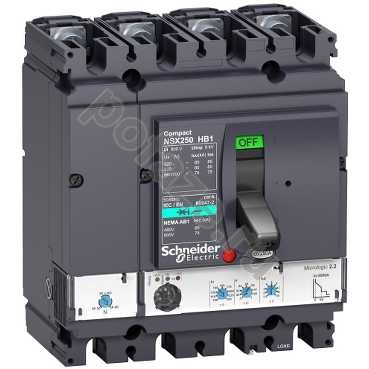 Автоматический выключатель стационарный Schneider Electric Compact NS630 4П 250А 85кА (IP30)