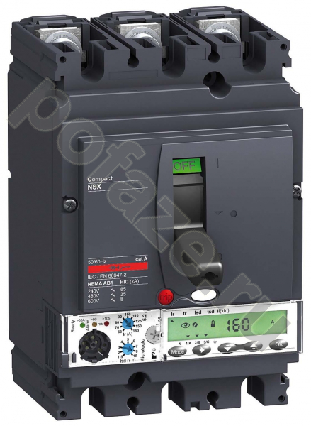 Автоматический выключатель стационарный Schneider Electric Compact NSX160F 3П 40А 85кА (IP30)