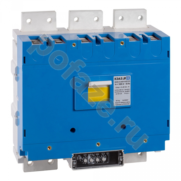 Автоматический выключатель стационарный КЭАЗ ВА55-43-340010 3П 1600А (IP20)