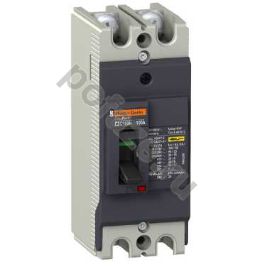 Автоматический выключатель стационарный Schneider Electric EasyPact EZC 100H 2П 100А 30кА (IP20)