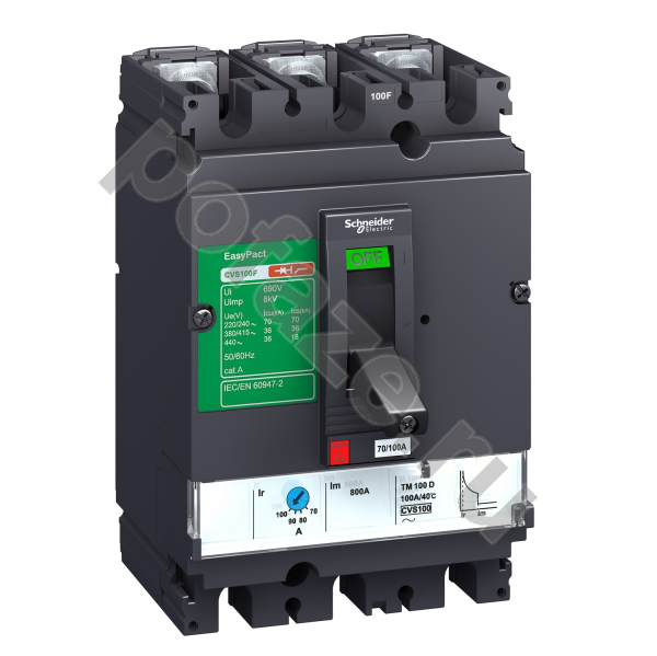 Автоматический выключатель стационарный Schneider Electric Compact CVS 160F 3П 160А 36кА (IP40)