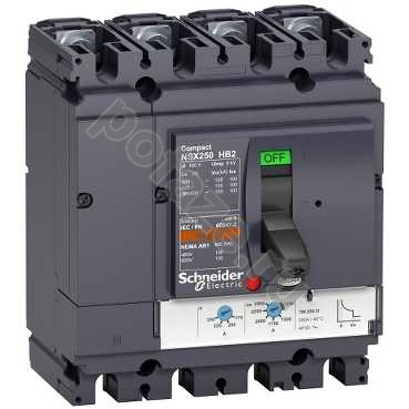 Автоматический выключатель стационарный Schneider Electric Compact NS630 4П 250А 100кА (IP30)