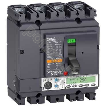 Автоматический выключатель стационарный Schneider Electric Compact NS630 4П 100А 200кА (IP30)