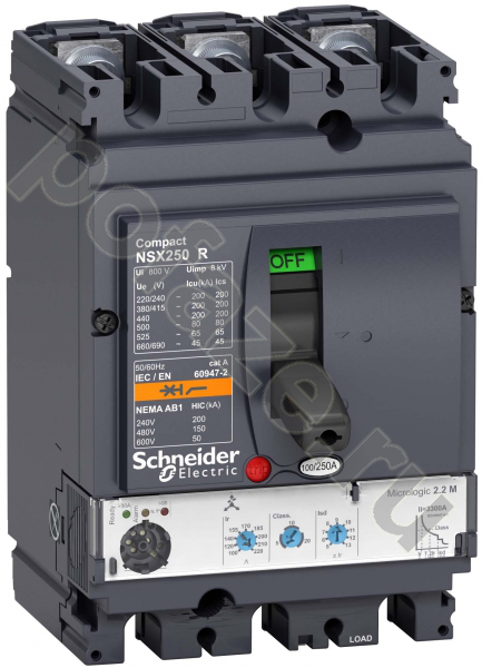 Автоматический выключатель стационарный Schneider Electric Compact NS630 3П 100А 200кА (IP30)