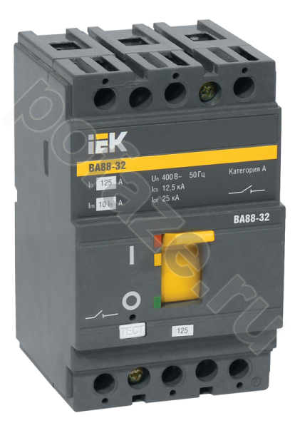 Автоматический выключатель стационарный IEK ВА88-32 3П 125А 25кА (IP20)