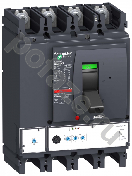 Автоматический выключатель стационарный Schneider Electric Compact NSX 4П 400А 70кА (IP30)