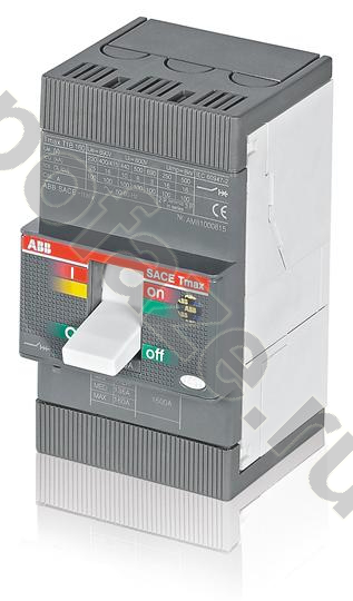 Автоматический выключатель стационарный ABB Tmax T1C 3П 160А 25кА F FC Cu (IP20)