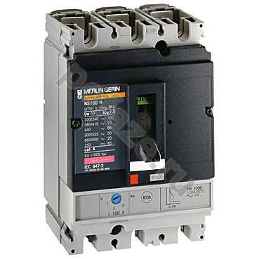 Автоматический выключатель стационарный Schneider Electric Compact NS100H 3П 100А 70кА (IP40)