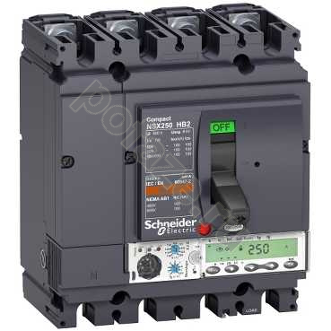 Автоматический выключатель стационарный Schneider Electric Compact NS630 4П 100А 100кА (IP30)