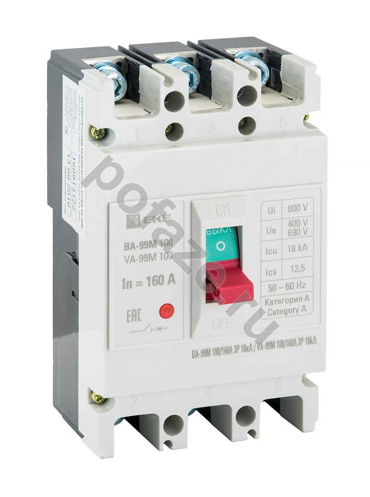 Автоматический выключатель EKF ВА-99МL 63 Basic 3П 100А 15кА