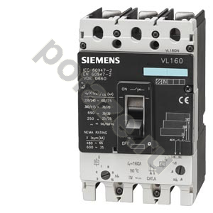 Siemens VL160N 4П 160А 55кА (IP20)