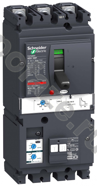 Автоматический выключатель стационарный Schneider Electric Compact NSX 3П 160А 36кА (IP40)