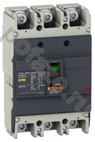 Автоматический выключатель стационарный Schneider Electric EasyPact EZC 250N 3П 250А 25кА (IP20)