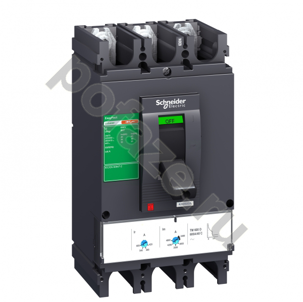 Автоматический выключатель стационарный Schneider Electric Compact CVS 400N 3П 400А 50кА (IP40)