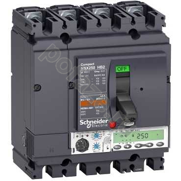 Автоматический выключатель стационарный Schneider Electric Compact NS630 4П 250А 100кА (IP30)