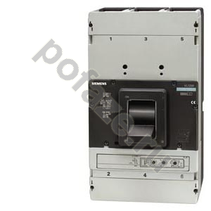 Автоматический выключатель стационарный Siemens VL1250N 3П 1250А 55кА 2НО+2НЗ (IP20)