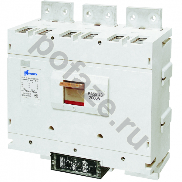 Автоматический выключатель стационарный Контактор ВА56-43-301830 3П 1600А 33.5кА (IP00)