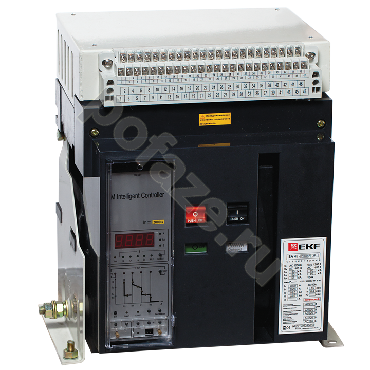 Автоматический выключатель выкатной EKF ВА-45 2000 PROxima 3П 630А 50кА (МРТ с Modbus)