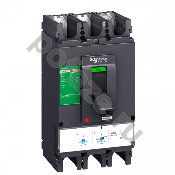 Автоматический выключатель стационарный Schneider Electric Compact CVS 400F 3П 400А 36кА (IP40)