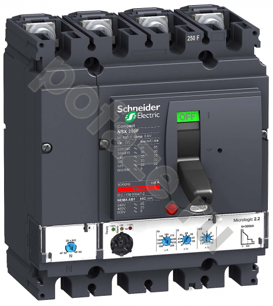 Автоматический выключатель стационарный Schneider Electric Compact NS630 4П 160А 25кА (IP30)