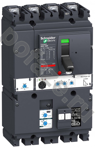 Автоматический выключатель стационарный Schneider Electric Compact NSX 4П 100А 25кА (IP40)