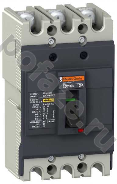 Schneider Electric EasyPact EZC 100N 3П 100А 18кА (IP20)