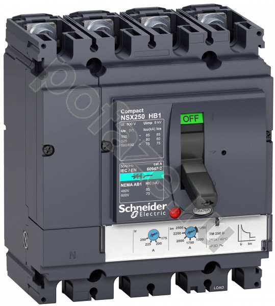 Schneider Electric Compact NSX 4П 200А 85кА (IP40)