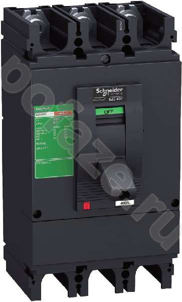 Автоматический выключатель стационарный Schneider Electric EasyPact EZC 400N 3П 400А 25кА (IP20)