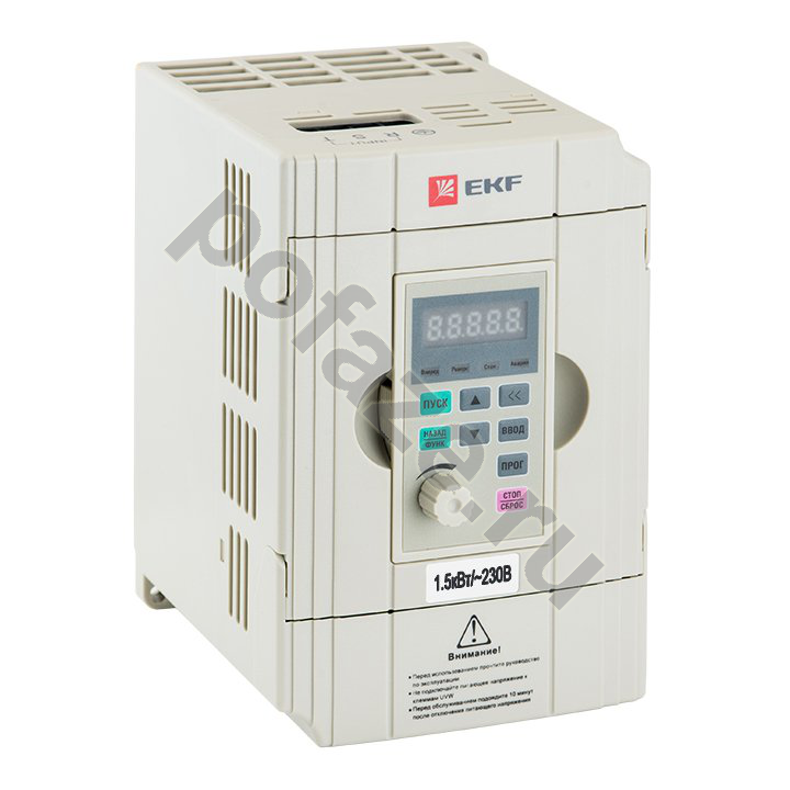 Преобразователь частоты EKF VECTOR-100 PROxima 1.5кВт 1Ф 220В (IP20, RS-485, прогр.)