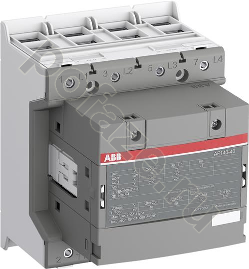 Контактор ABB AF140-40-00-11 140А 24-60В 4НО (сил.) (AC/DC)